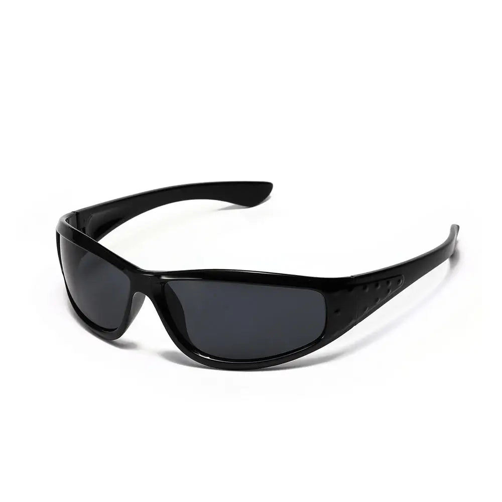Y2K Silver Sunglasses — Trendy Hollowed Out Futuristic Style for Women & Men