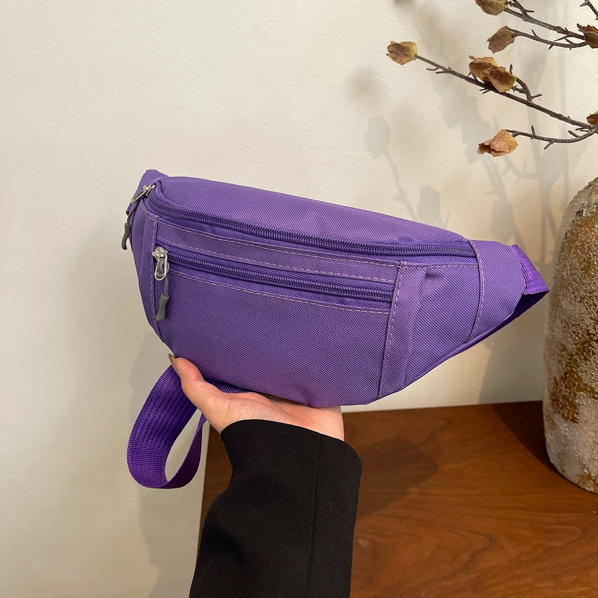 Sports Fanny Pack Waist Bag — Large Crossbody Phone Bag for Running, Travel & Outdoor Activities