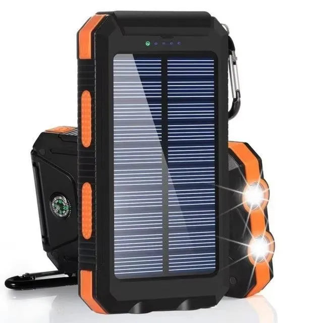 Solar Power Bank 80000mAh — Portable External Battery Charger with LED Light for All Smartphones