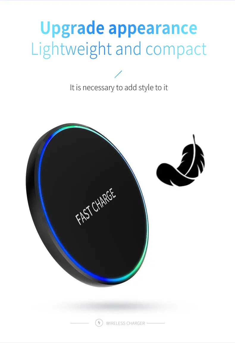Wireless Charging Pad — Fast Induction Charger for Phone, Tablet, Watch & Earphones