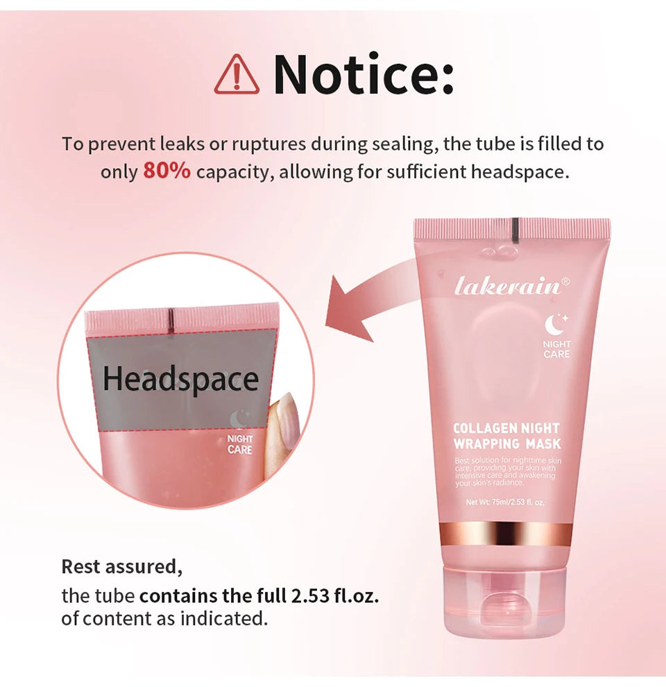 Korean Collagen Wrapping Face Mask & Brush Set — Rejuvenating Brightening & Moisturizing Skin Care