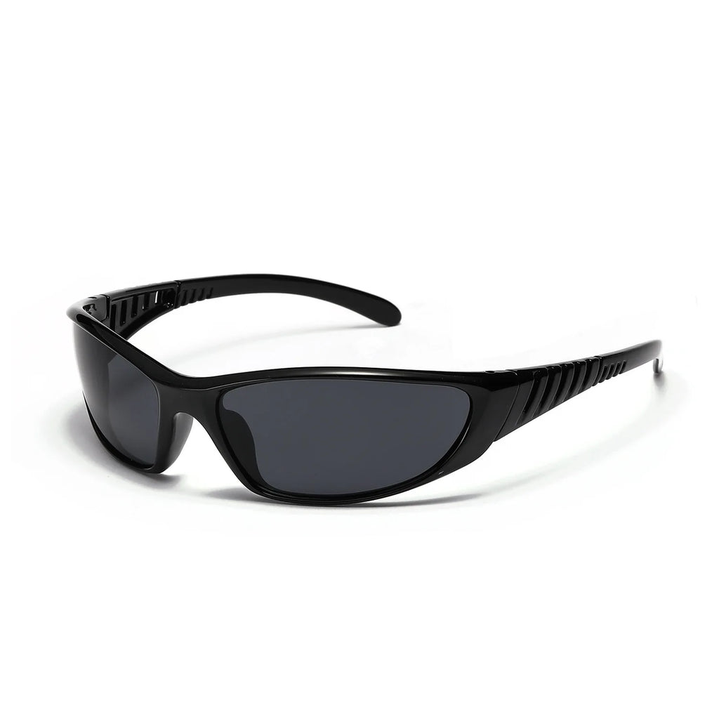 Y2K Silver Sunglasses — Trendy Hollowed Out Futuristic Style for Women & Men