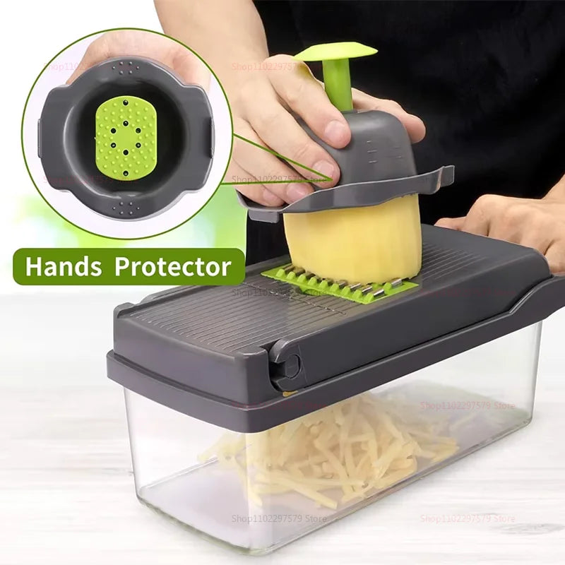 Multifunctional Vegetable Chopper — Portable Slicer, Shredder & Grater for Kitchen