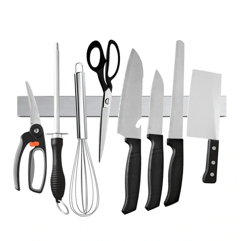 Magnetic Knife Holder Strip — Stainless Steel Wall Mount Rack for Kitchen 30/40/50cm