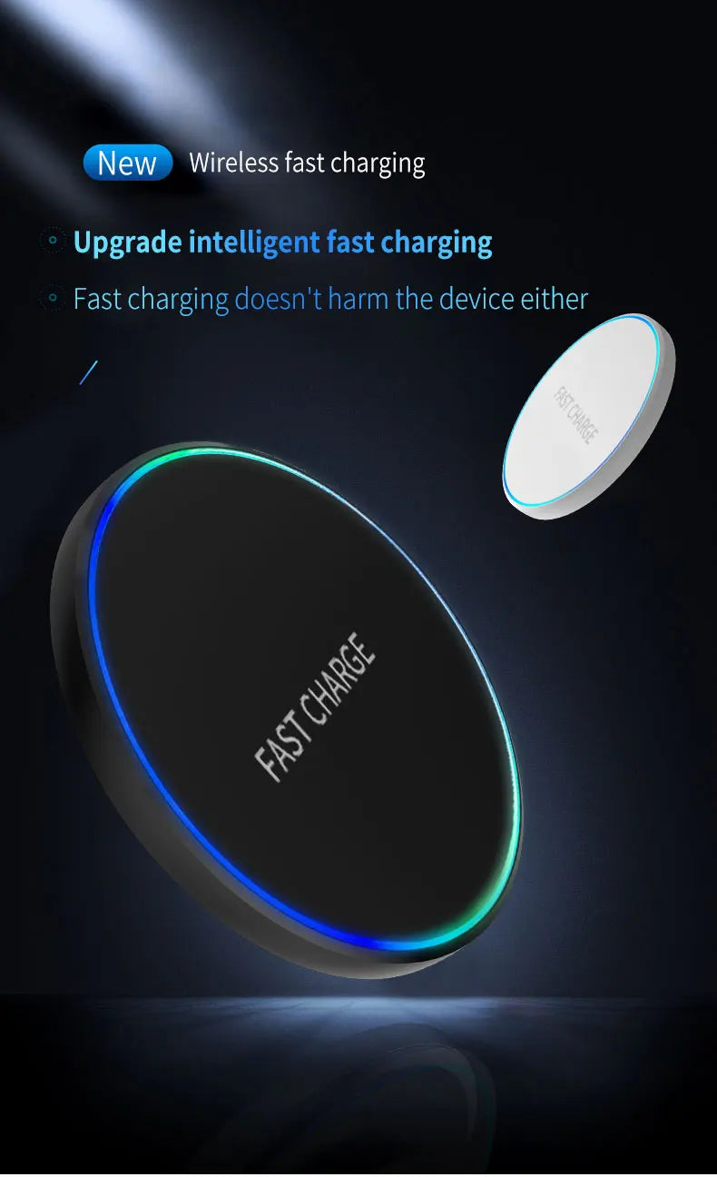 Wireless Charging Pad — Fast Induction Charger for Phone, Tablet, Watch & Earphones