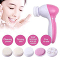Electric Face Cleansing Brush 5-in-1 — Facial Cleanser Massager & Blackhead Remover for Skin Care