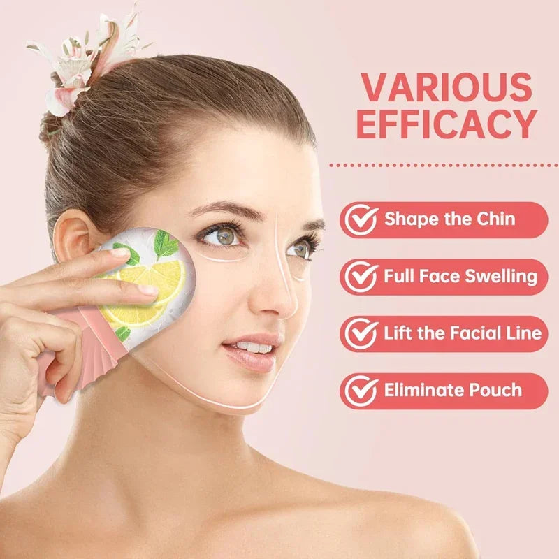 Ice Face Roller — Silicone Ice Cube Facial Massager for Eye Puffiness & Pore Shrinking