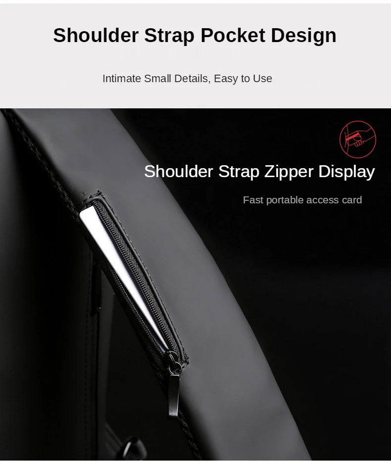Men's PU Leather Crossbody Bag — Anti-Theft Shoulder & Chest Bag Multifunctional for Travel