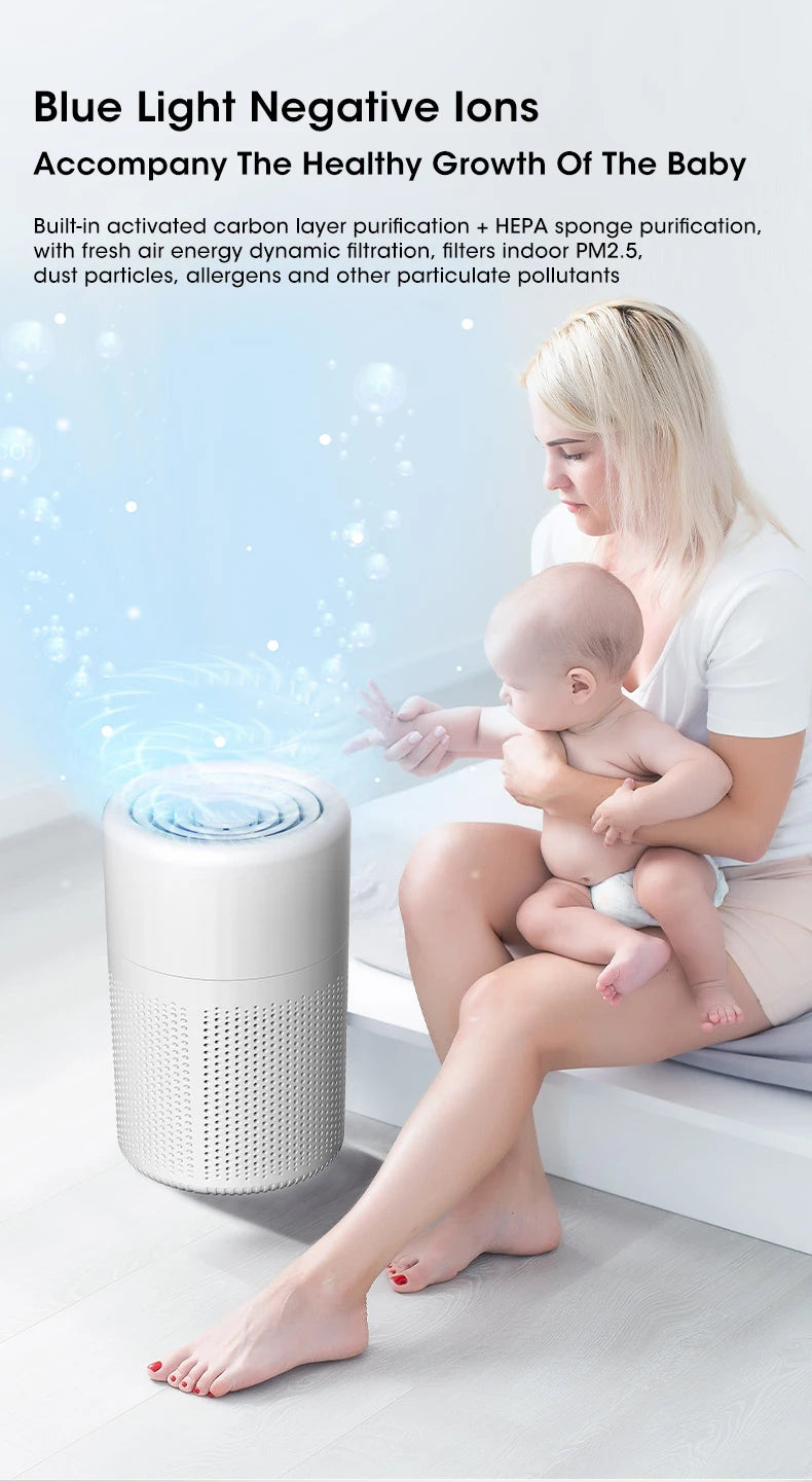 Air Purifier — HEPA Filter Desktop Cleaner for Home & Office
