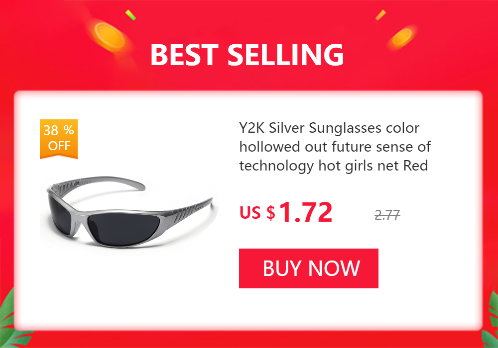 Y2K Silver Sunglasses — Trendy Hollowed Out Futuristic Style for Women & Men