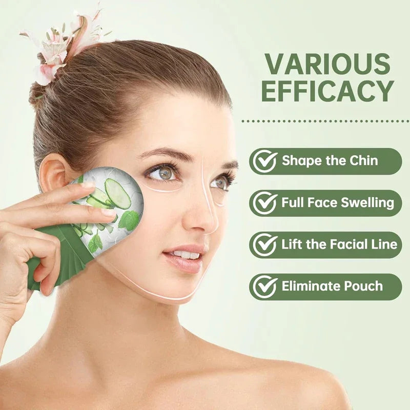 Ice Face Roller — Silicone Ice Cube Facial Massager for Eye Puffiness & Pore Shrinking