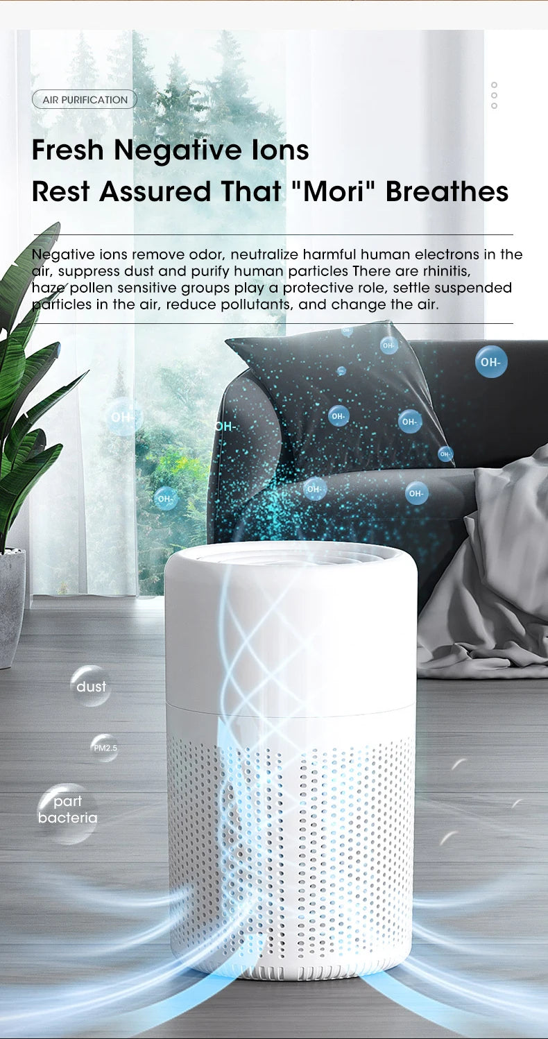 Air Purifier — HEPA Filter Desktop Cleaner for Home & Office