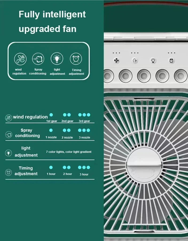 Mini Portable Air Conditioner — USB Desktop Cooling Fan for Home & Office
