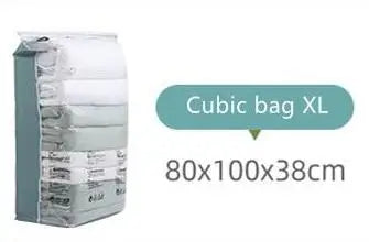 No-Pump Vacuum Storage Bags — Space Saver Compression Bags for Clothes, Blankets & Travel