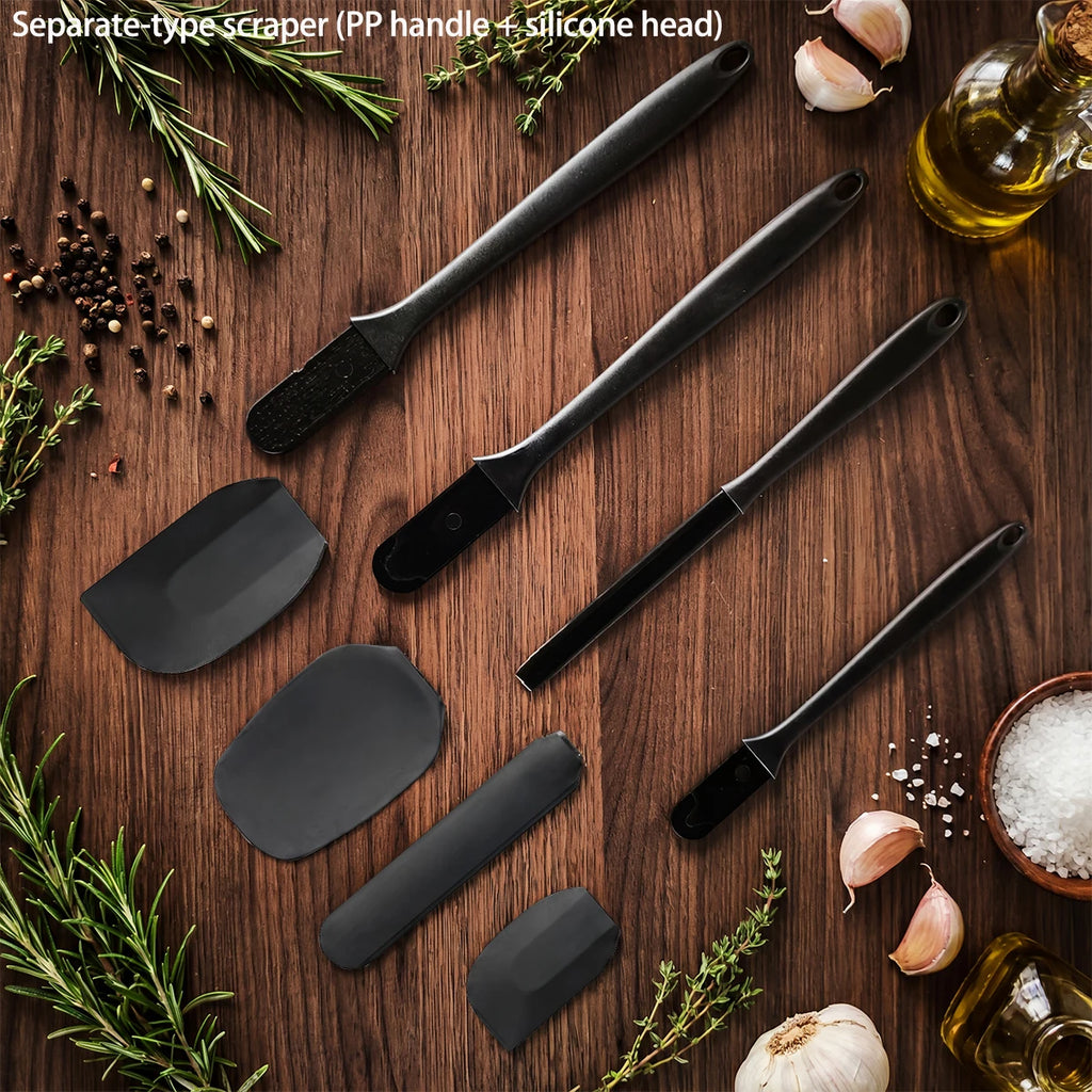 Silicone Kitchen Utensil Set — 6-Piece Baking Tool Set with Spatula, Scraper & Oil Brush