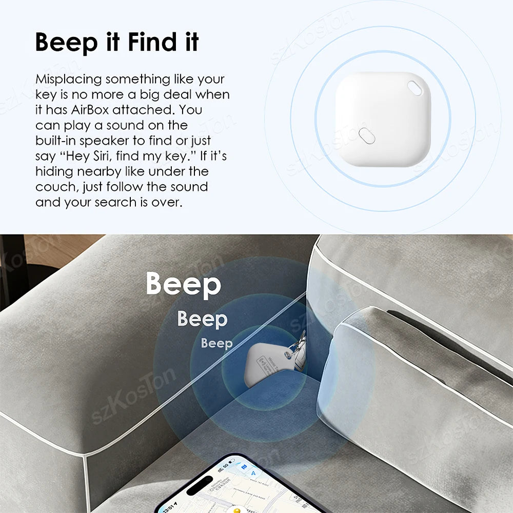 Mini GPS Smart Tracker Tag — iOS Find My Compatible Anti-Lost Finder for Keys, Wallet, Pet & Luggage