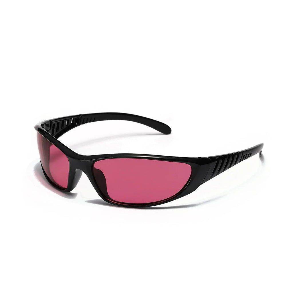 Y2K Silver Sunglasses — Trendy Hollowed Out Futuristic Style for Women & Men