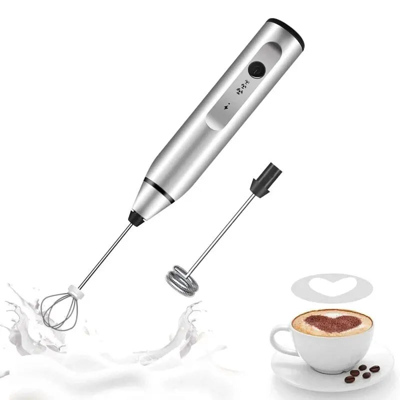 Portable Electric Milk Frother — USB Mini Whisk for Coffee, Cappuccino & Egg Beater