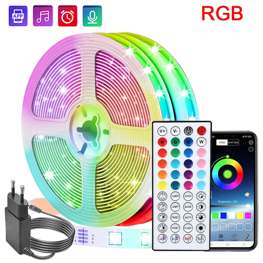 Smart LED Light Strips — RGB Music Sync Color Changing for Room & TV