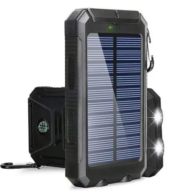 Solar Power Bank 80000mAh — Portable External Battery Charger with LED Light for All Smartphones
