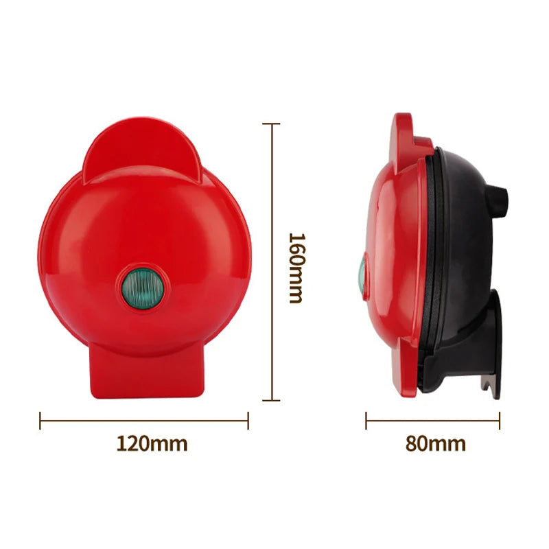 Electric Mini Waffle Maker — Double-Sided Heating Breakfast Machine for Home & Kitchen