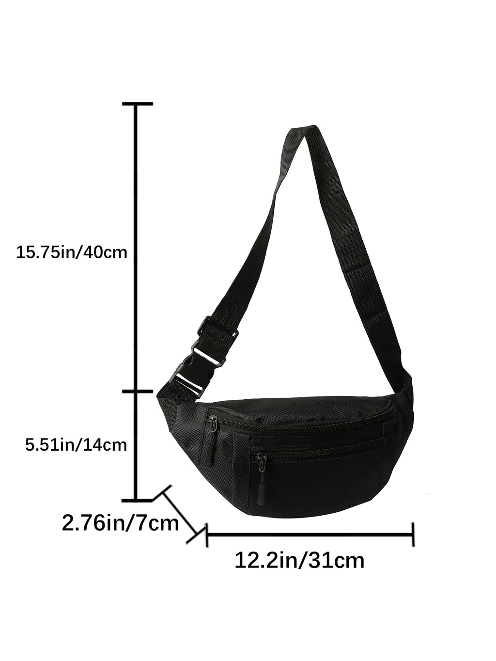 Sports Fanny Pack Waist Bag — Large Crossbody Phone Bag for Running, Travel & Outdoor Activities