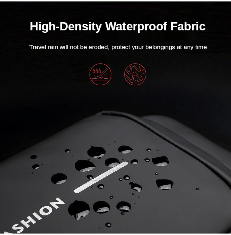 Men's PU Leather Crossbody Bag — Anti-Theft Shoulder & Chest Bag Multifunctional for Travel