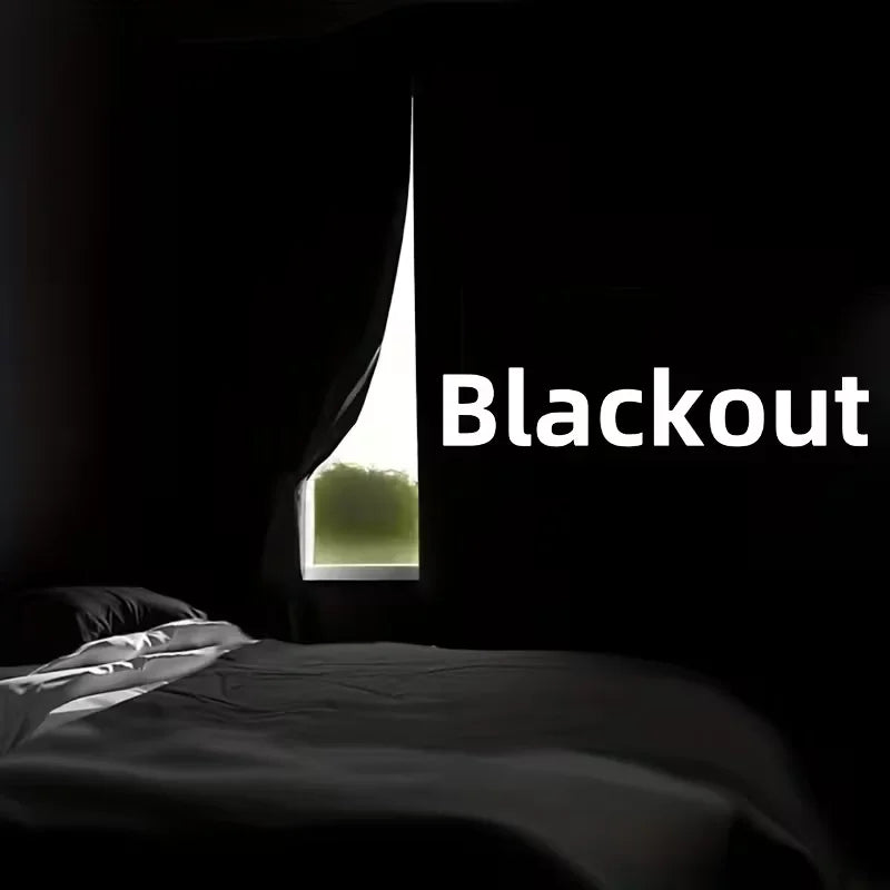 95-98% Blackout Window Film — Portable Self-Adhesive Removable Window Shade for Travel & Home