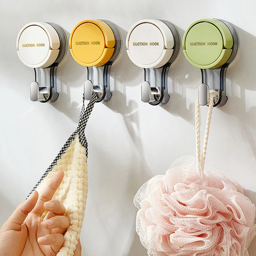 Strong Vacuum Suction Hooks — No-Drill Traceless Adhesive for Bathroom, Kitchen & Door