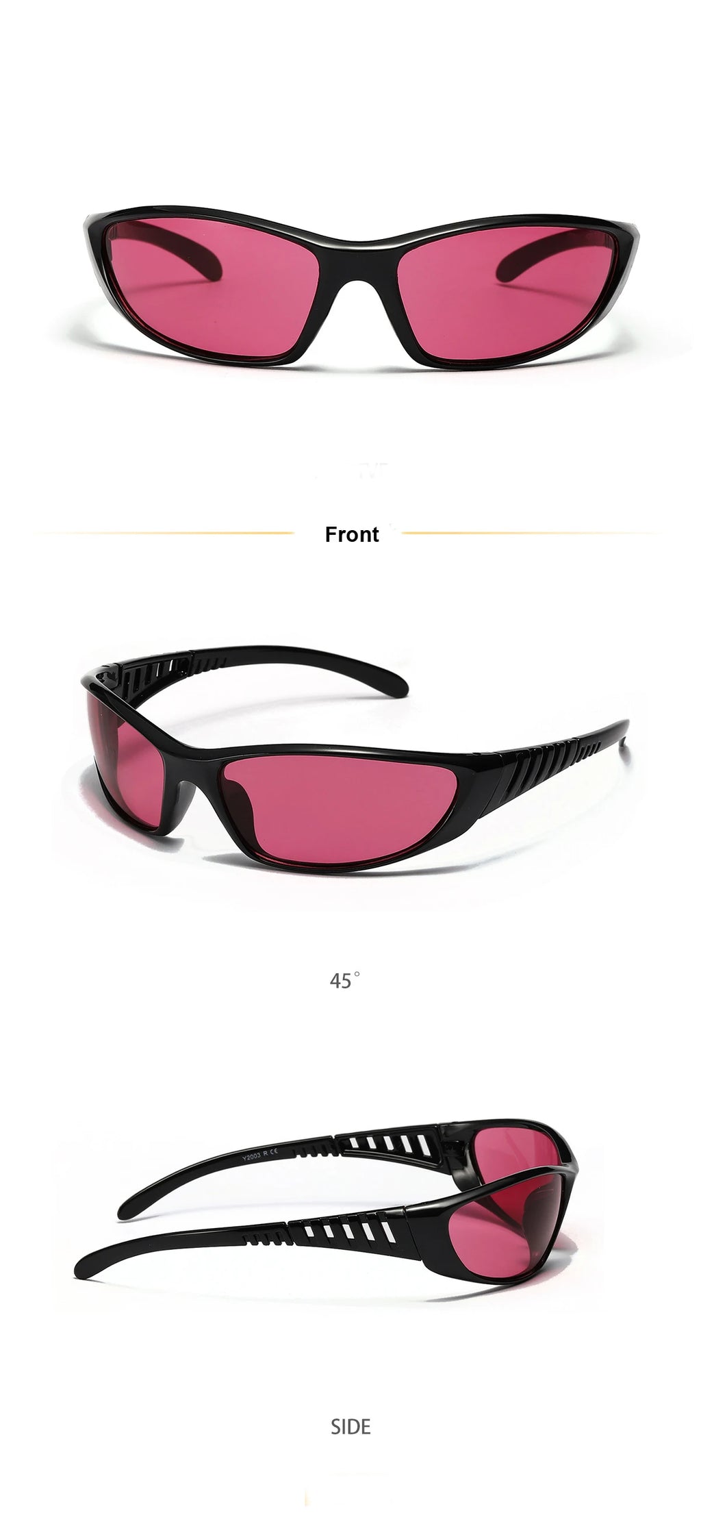 Y2K Silver Sunglasses — Trendy Hollowed Out Futuristic Style for Women & Men