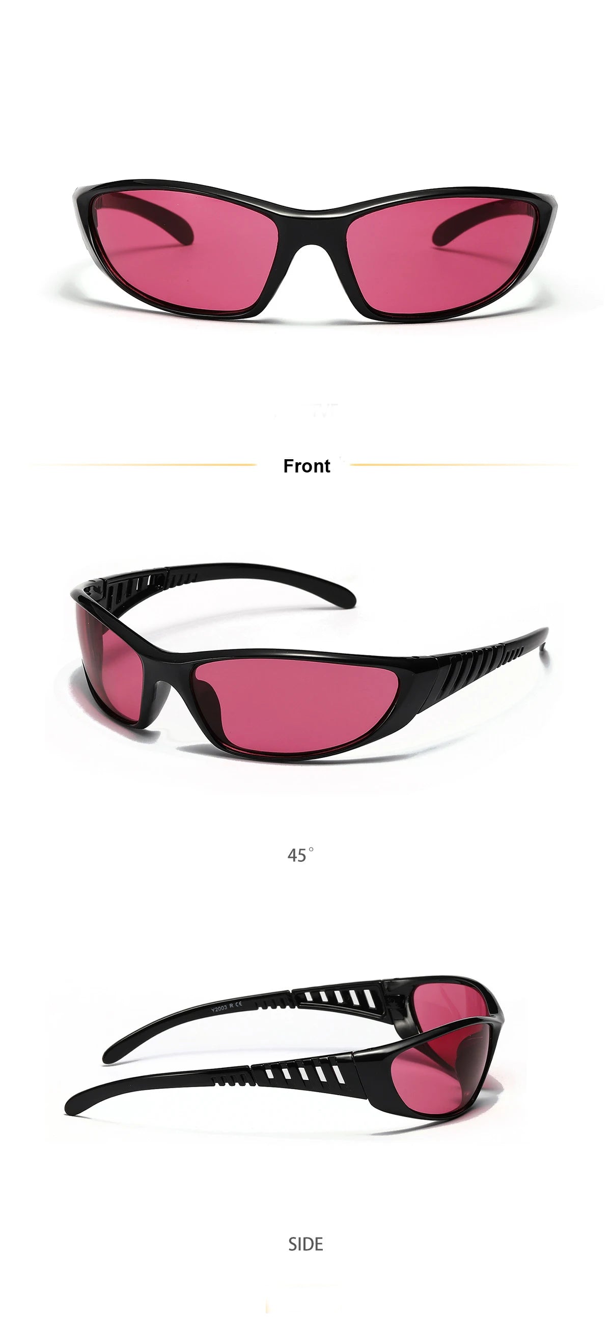 Y2K Silver Sunglasses — Trendy Hollowed Out Futuristic Style for Women & Men