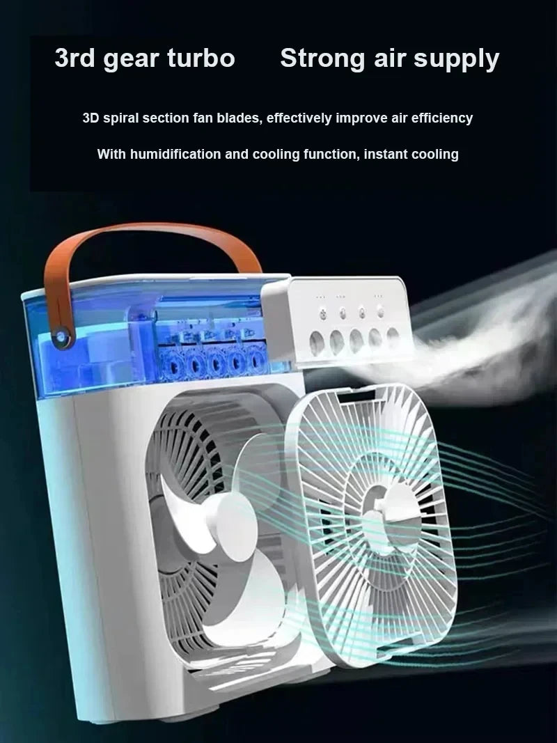 Mini Portable Air Conditioner — USB Desktop Cooling Fan for Home & Office