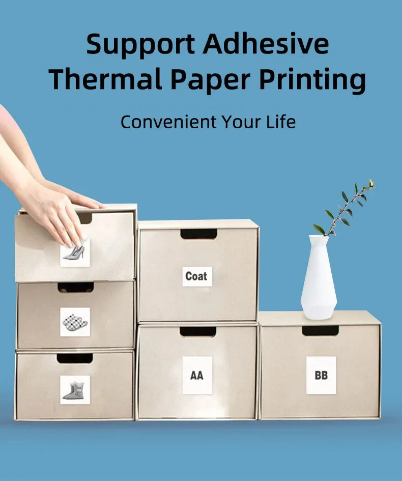 Mini CAT Portable Thermal Printer — Wireless Bluetooth Photo & Label Printer for Android & iOS