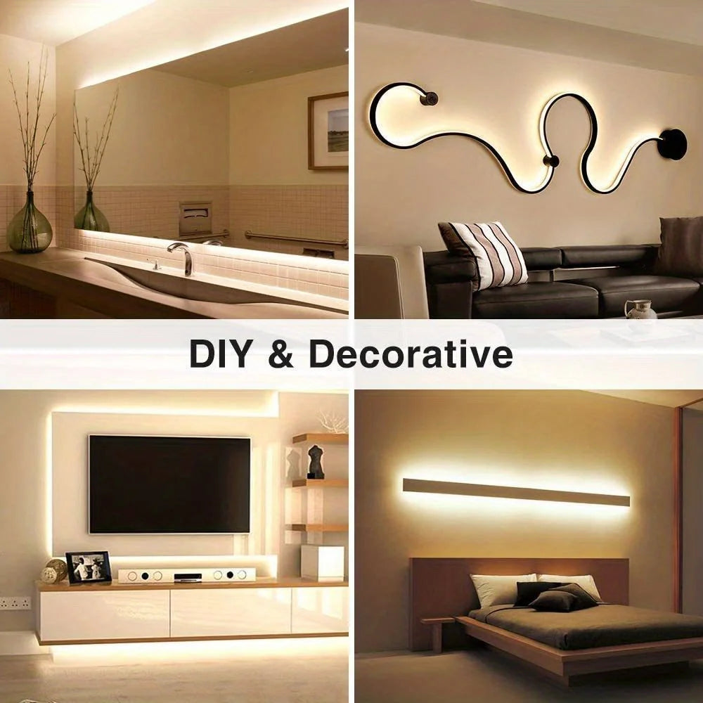Smart Neon LED Light Strip — Dimmable Touch Sensor Flexible Waterproof Rope Light for Room Decor