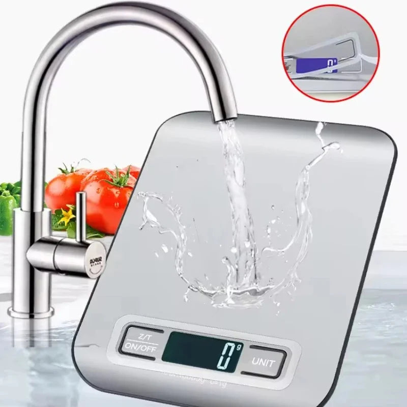 Digital Kitchen Scale — LED Display 5kg Stainless Steel for Food, Baking & Jewelry