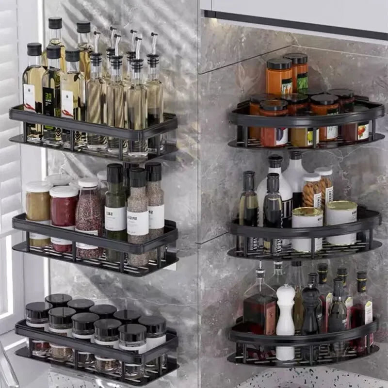 Bathroom Corner Shelf — No-Drill Wall Mount Shower Storage Rack & Organizer