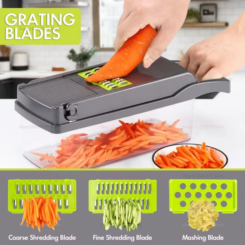 Multifunctional Vegetable Chopper — Portable Slicer, Shredder & Grater for Kitchen