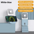 3-in-1 Portable Neck Fan & Power Bank — Foldable USB Rechargeable Desktop Fan for Home, Office & Outdoor