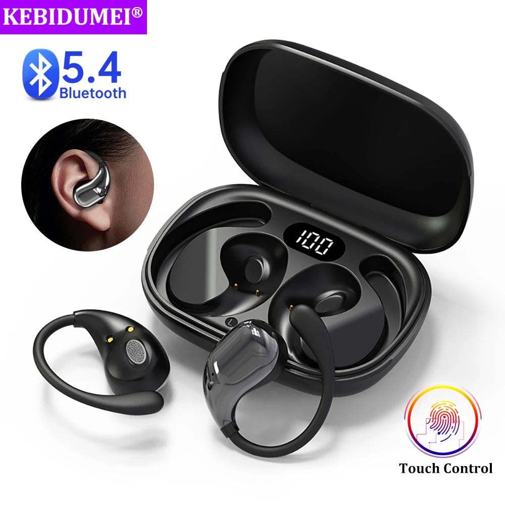 Bluetooth 5.4 Wireless Earbuds — HiFi Stereo Waterproof with LED Display & Touch Control