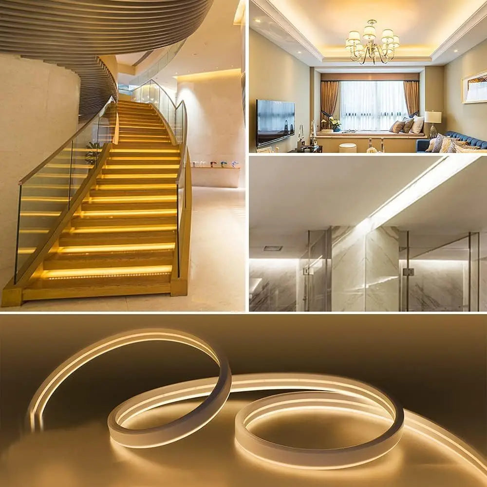 Smart Neon LED Light Strip — Dimmable Touch Sensor Flexible Waterproof Rope Light for Room Decor
