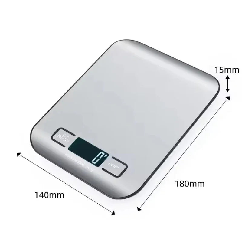 Digital Kitchen Scale — LED Display 5kg Stainless Steel for Food, Baking & Jewelry