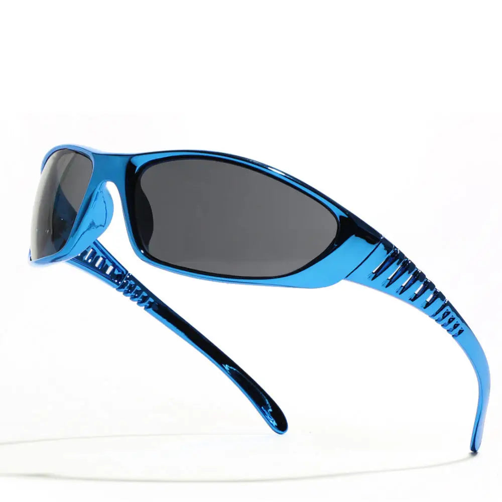 Y2K Silver Sunglasses — Trendy Hollowed Out Futuristic Style for Women & Men
