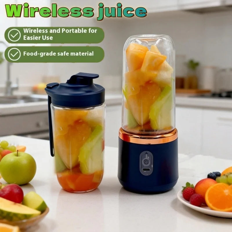 Double Cup Portable Blender — USB Juicer for Smoothies, Milkshakes & Juices