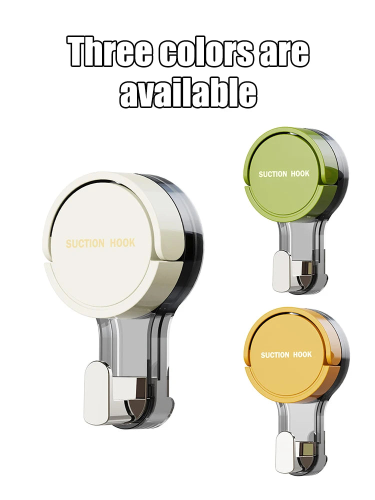 Strong Vacuum Suction Hooks — No-Drill Traceless Adhesive for Bathroom, Kitchen & Door