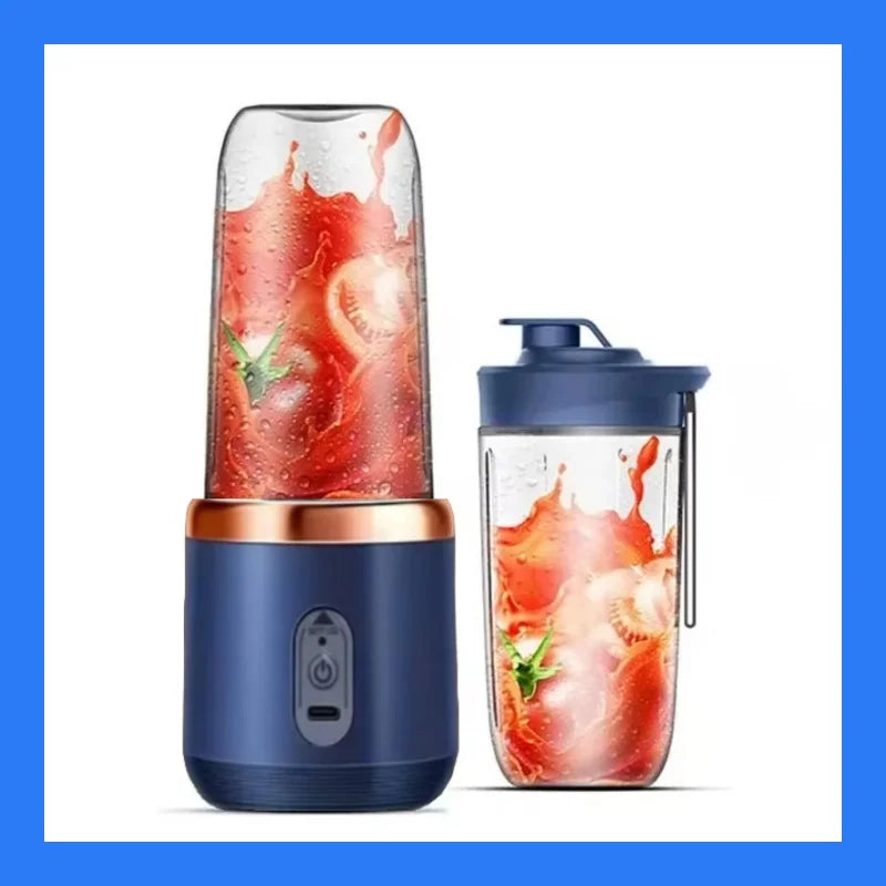 Double Cup Portable Blender — USB Juicer for Smoothies, Milkshakes & Juices