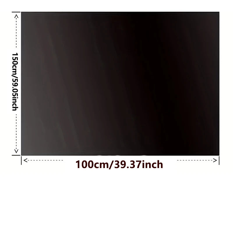 95-98% Blackout Window Film — Portable Self-Adhesive Removable Window Shade for Travel & Home