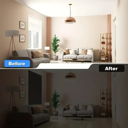 95-98% Blackout Window Film — Portable Self-Adhesive Removable Window Shade for Travel & Home