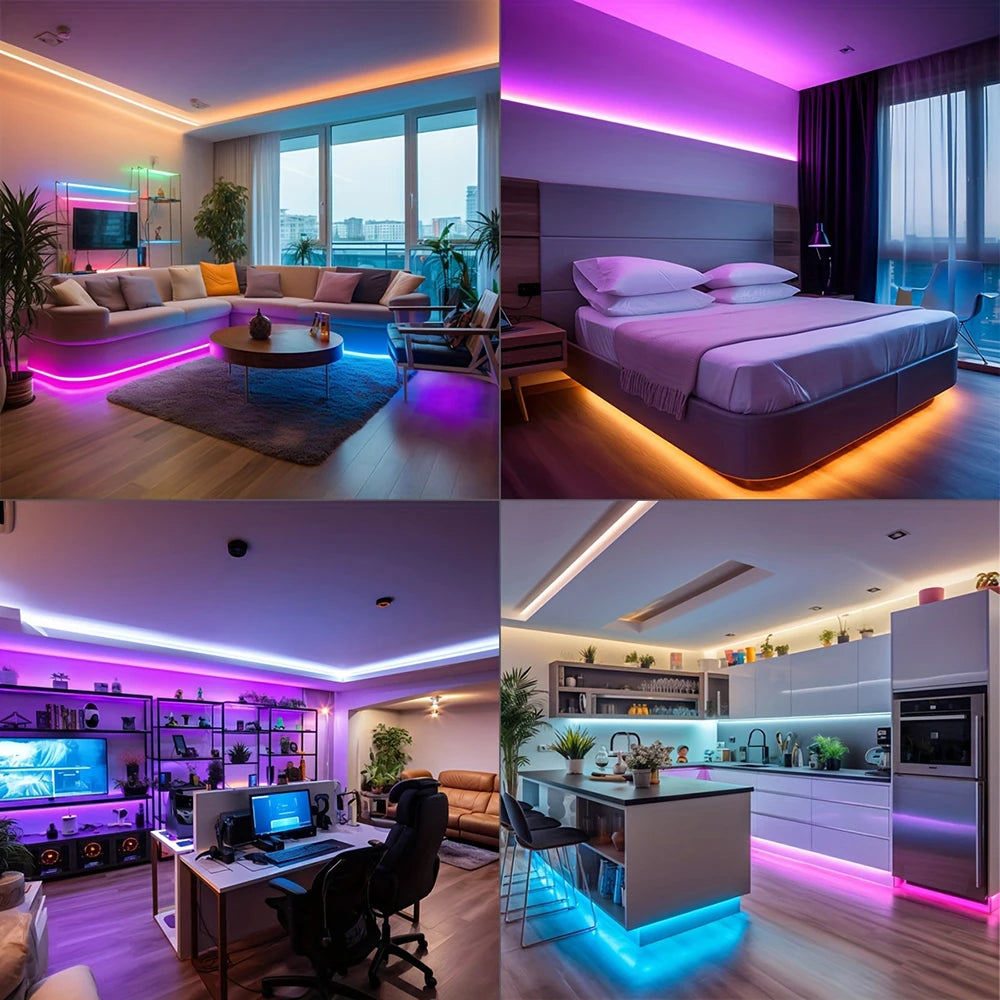 Smart LED Light Strips — RGB Music Sync Color Changing for Room & TV