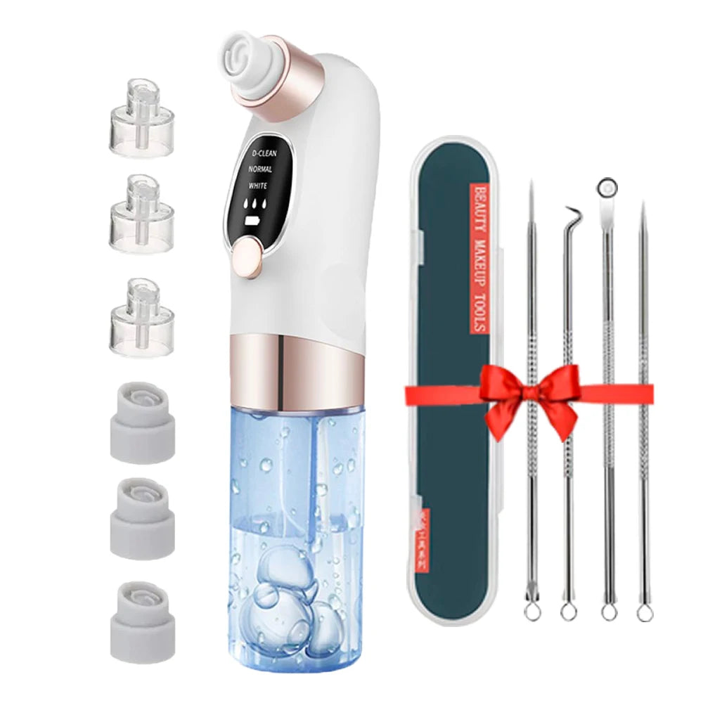 Blackhead Remover Vacuum — Electric Pore Cleaner USB Rechargeable Water Cycle Face Cleanser
