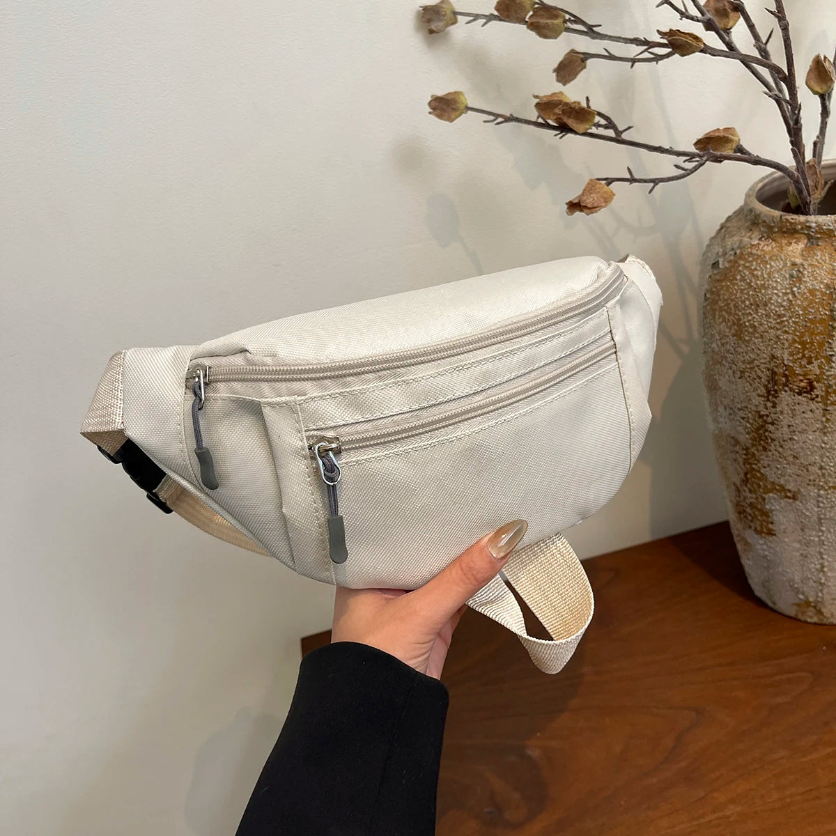 Sports Fanny Pack Waist Bag — Large Crossbody Phone Bag for Running, Travel & Outdoor Activities